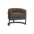 Zhuri Accent Chair in Charcoal Boucle and Black