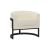 Zhuri Accent Chair in Ivory Boucle and Black