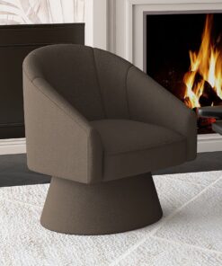 Alternative view of Tilsy Accent Chair in Charcoal Boucle