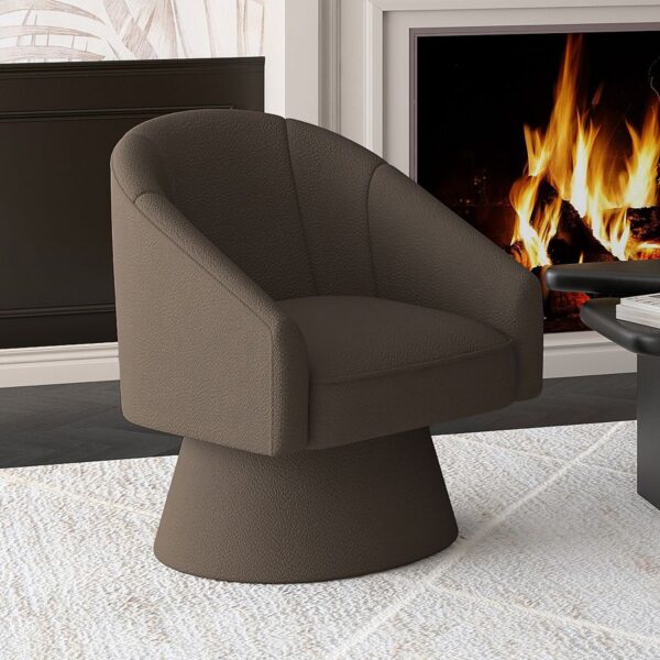 Alternative view of Tilsy Accent Chair in Charcoal Boucle
