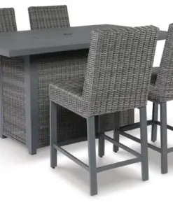 Alternative view of Palazzo Outdoor Counter Height Dining Table with 4 Barstools