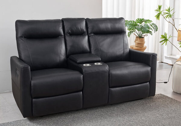 Alternative view of IF-8005 Leather Match-Power Recliner Sofa Set