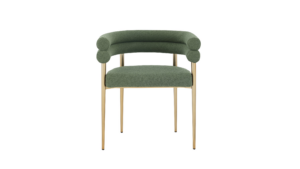 DINING CHAIR SET OF 2 - GREEN/GOLD