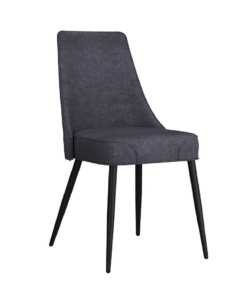 Koda Dining Chair, Fabric, set of 2, in Charcoal and Black