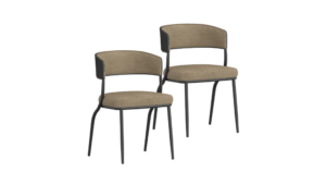 Kazan Dark Beige Dining Chair Set of 2