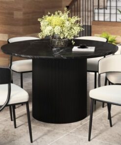 Alternative view of Jilsa Round Black Dining Table