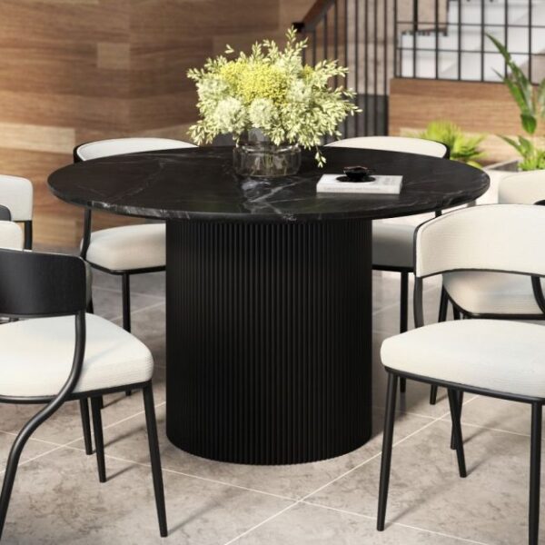 Alternative view of Jilsa Round Black Dining Table
