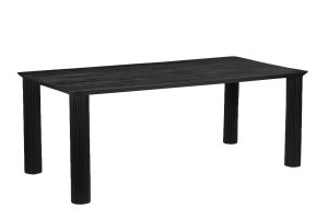 Sangra 79 Inch Large Rectangular Dining Table in Black