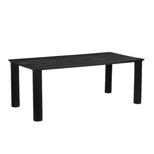 Sangra 79 Inch Large Rectangular Dining Table in Black