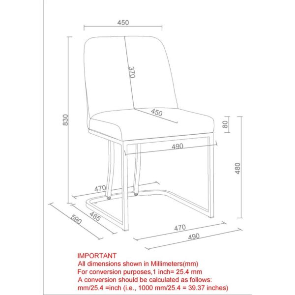 Alternative view of Dario Charcoal Dining Chair Set of 2
