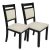 Alternative view of Conrad Black & Beige Dining Chair, Set of 2