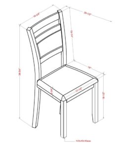 Alternative view of Conrad Walnut & Beige Dining Chair, Set of 2