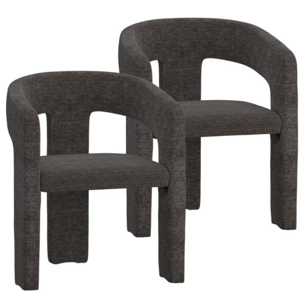 Alternative view of Amara Charcoal Dining Chair-Set of 2
