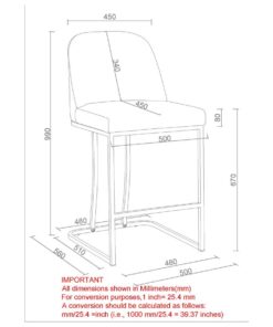 Alternative view of Dario Charcoal Counter Stool 26" Set of 2