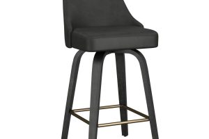 Oakley Charcoal & Black Counter Stool Set of 2