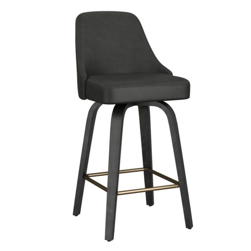 Oakley Charcoal & Black Counter Stool Set of 2