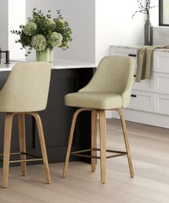 Alternative view of Oakley Ivory & Whitewash Counter Stool Set of 2