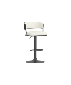 Kazan Adjustable Air-Lift Stool, Set of 2 in Ivory