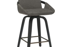 Parker Counter Stool Fabric & Black Set of 2