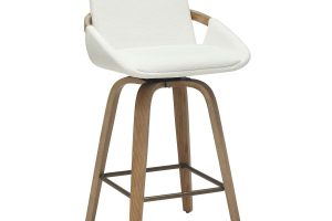 Parker Counter Stool Fabric & Whitewash Set of 2