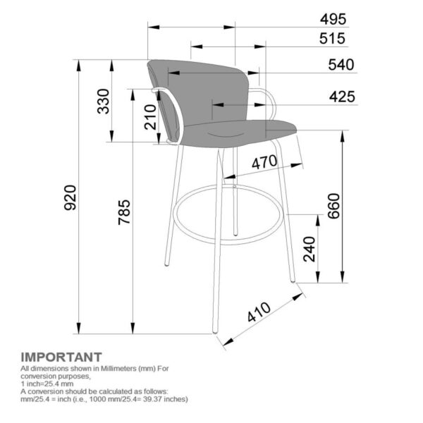 Alternative view of Kalani 26 Warm Grey & Black Bar Stool Set of 2