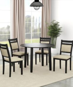Conrad 5pc Black Dining Set