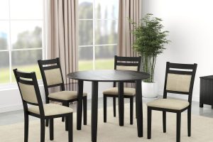 Conrad 5pc Black Dining Set