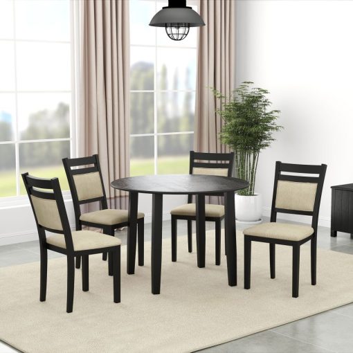 Conrad 5pc Black Dining Set