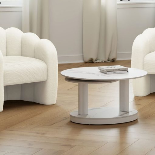 Elara White Coffee Table