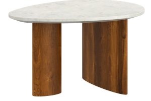 Lyriq-Coffee Table in Walnut & White