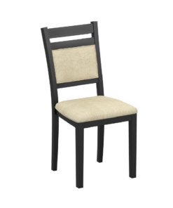 Conrad Black & Beige Dining Chair, Set of 2