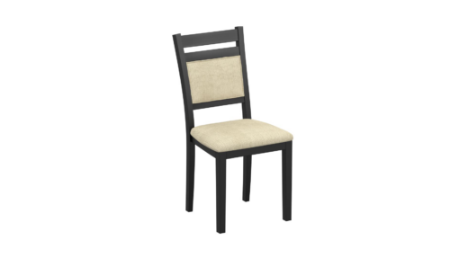 Conrad Black & Beige Dining Chair, Set of 2