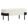 Odell Ivory & Black Storage Bench