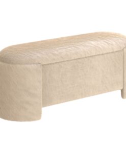 Selene Storage Ottoman in Dark Beige