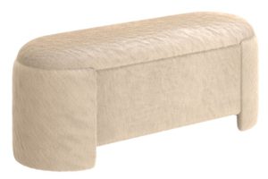 Selene Storage Ottoman in Dark Beige