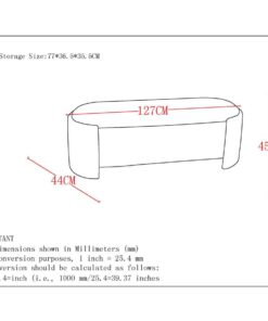 Alternative view of Daphne Storage Ottoman in Beige