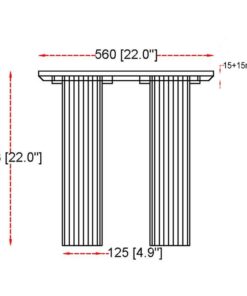 Alternative view of Jilsa Modern Accent Table in Walnut & White