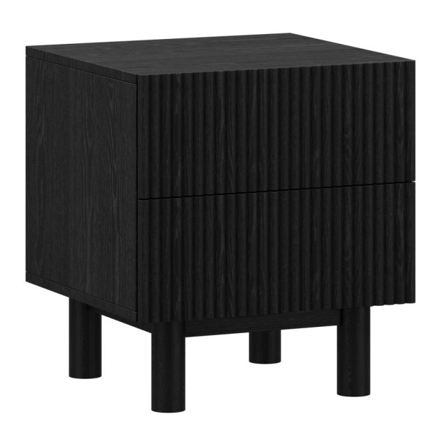 Sangra 2 Drawer Accent Table in Black