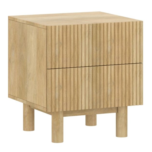 Sangra 2 Drawer Accent Table in Natural