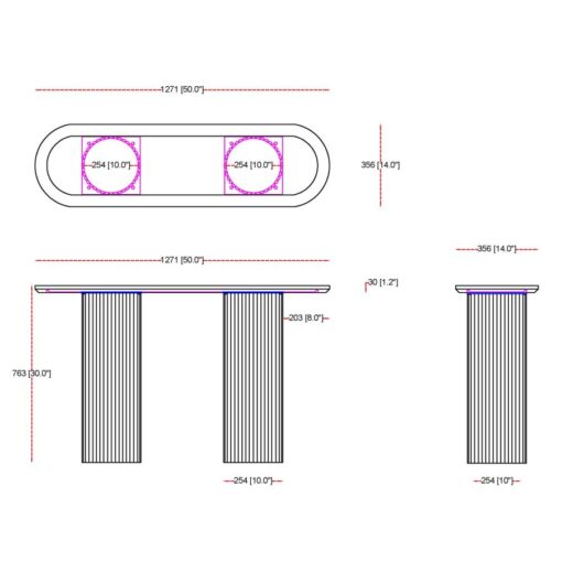 Alternative view of Jilsa Console Black Table