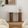 Jilsa Console White & Walnut Table