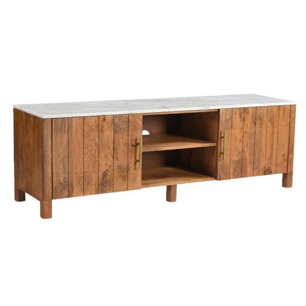 Camden White & Walnut Media Cabinet - Image 8