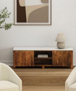 Camden White & Walnut Media Cabinet