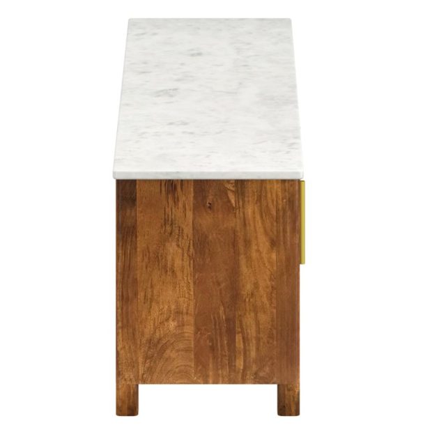 Camden White & Walnut Media Cabinet - Image 6