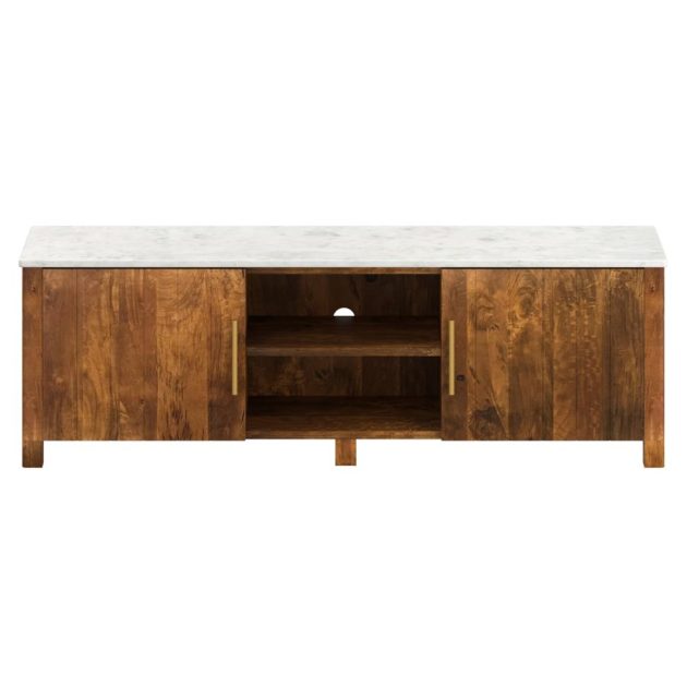 Camden White & Walnut Media Cabinet - Image 5