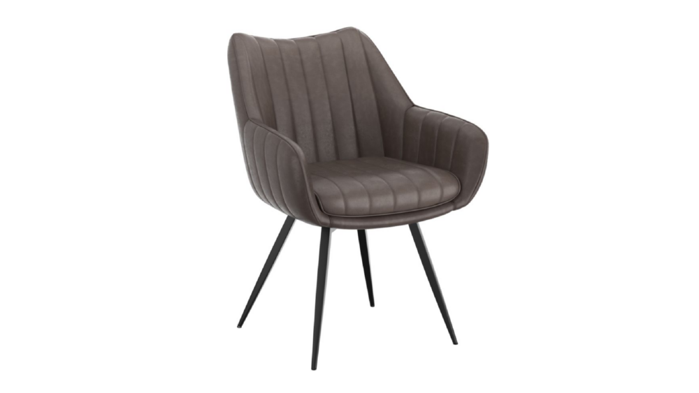 Talon Swivel Dining and Accent Chair, set of 2, in Charcoal and Black