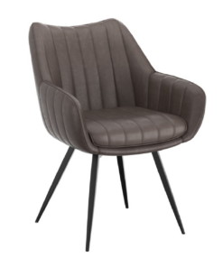 Talon Swivel Dining and Accent Chair, set of 2, in Charcoal and Black