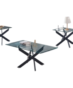 Black Metal Coffee Table Set