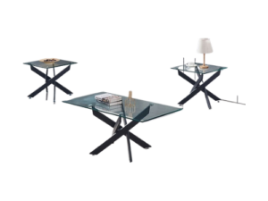 Black Metal Coffee Table Set