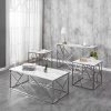 Silver Marble Coffee Table Set